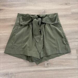 Abercrombie & Fitch Tie Front Shorts Women Size Small Green